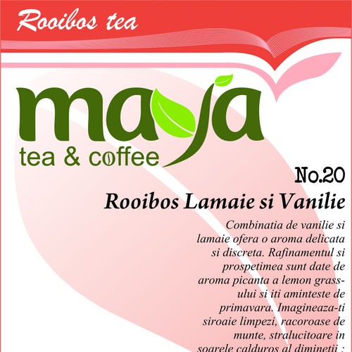 Create the next product label for Tea&cofee