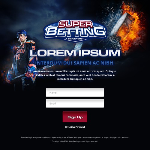 Superbetting.com needs a new landing page