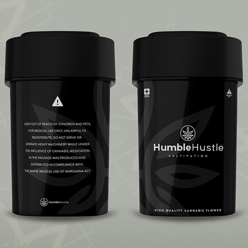 Cannabis packaging for HumbleHustleCultivation