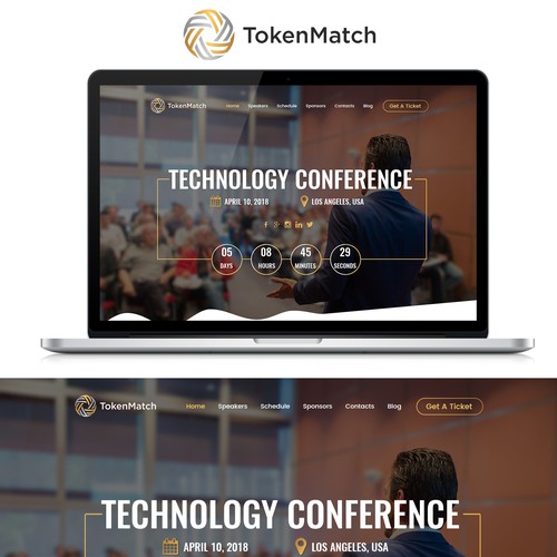Blockchain conference website Homepage Design