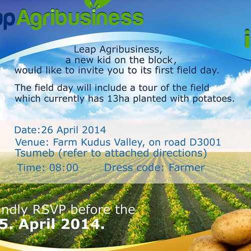 Leap Agribusiness Invitation Card