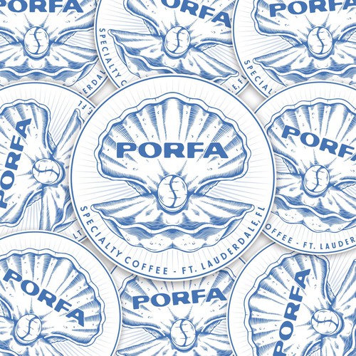 PORFA COFFEE STICKER DESIGN