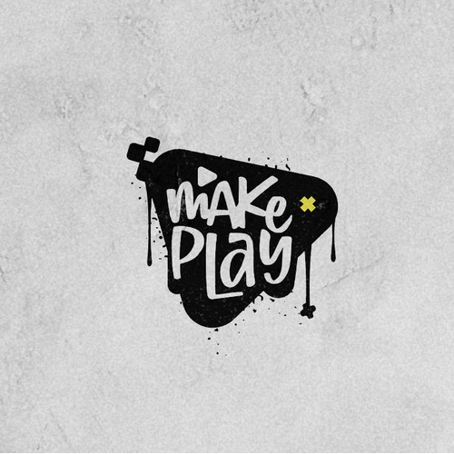 Rebellious anti-gatekeeeping, conference logo for Playmake, where creators make the future