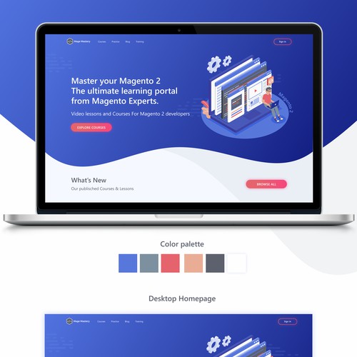 Website design for Mage Mastery educational portal