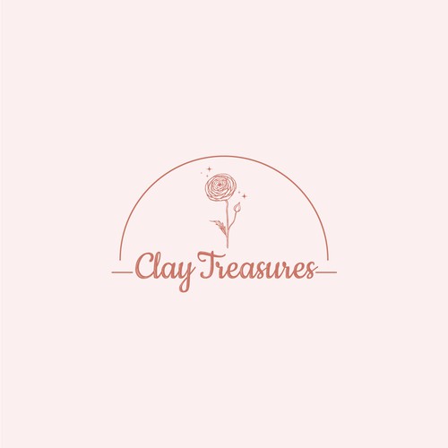 Hand drawn flower logo.