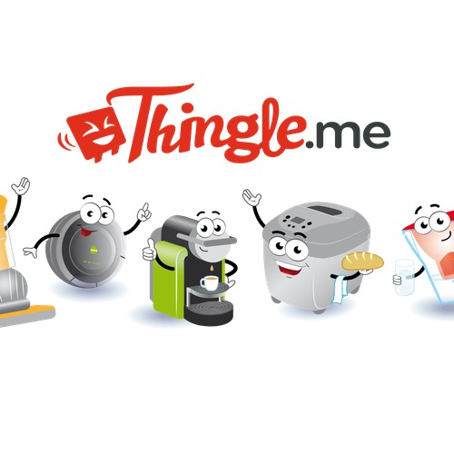 Create a FUN CARTOON of living appliances as background img ofThingleMe webpage