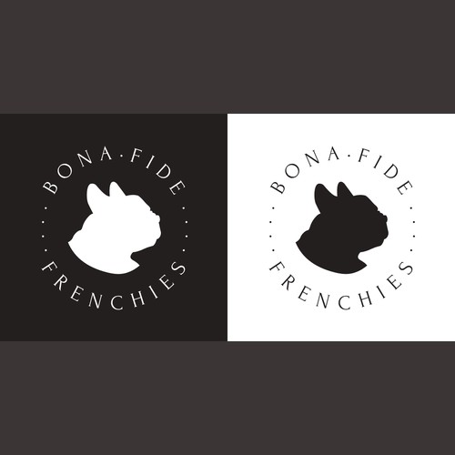 Roman coin inspired concept for Frenchie breeder