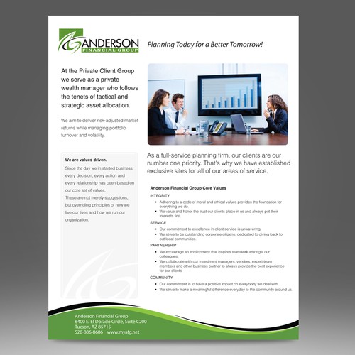 Anderson Financial Group - Flyer Design