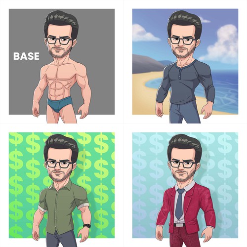 NFT Character illustration concept based on Tai Lopez