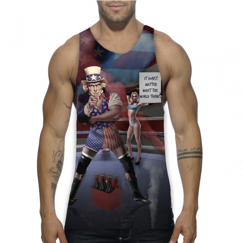 Illustration for a wrestler tank top