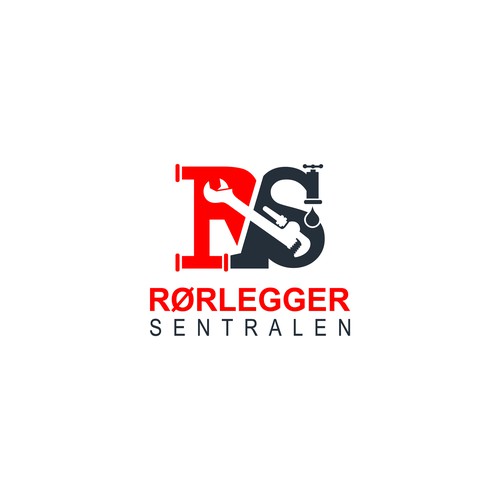 Negative Space Logo Concept for RØRLEGGER  SENTRALEN