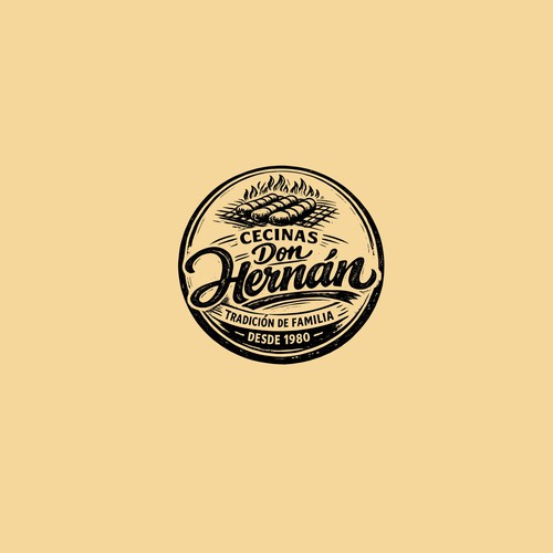 Cecinas Don Hernán — Traditional Artisan Meat Brand Logo Concept
