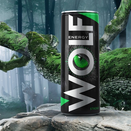 Wolf Energy, energy drink can design