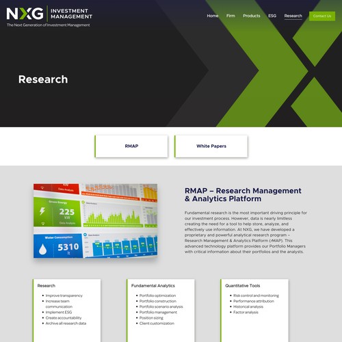 NXG Investment Management Financial Design
