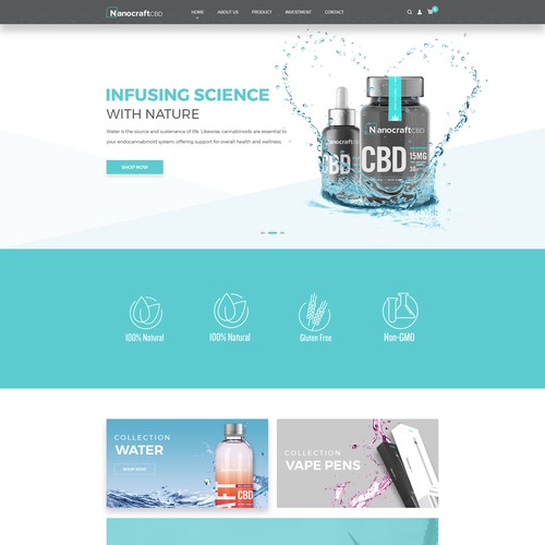 NanoCraft CBD Website Design Concept