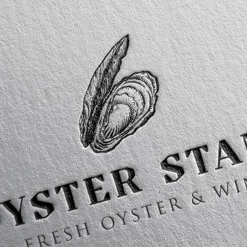 logo for oyster and wine bar,