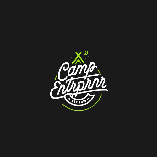 Camp Entrprnr (Camp Entrepreneur) typography logo