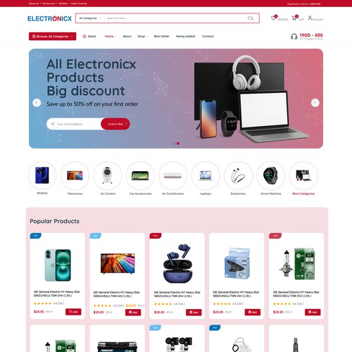 Electronic website design