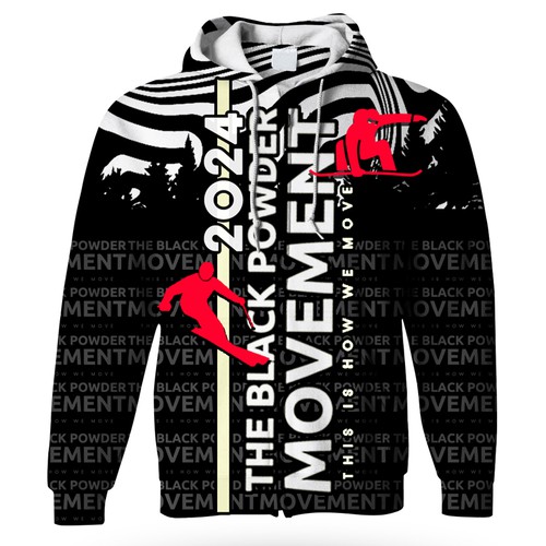 Fashion design hoodie for "The Black Powder Movement