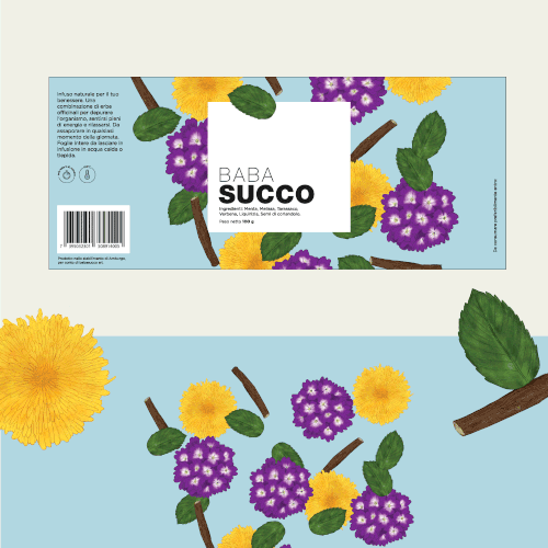 packaging label for tea product