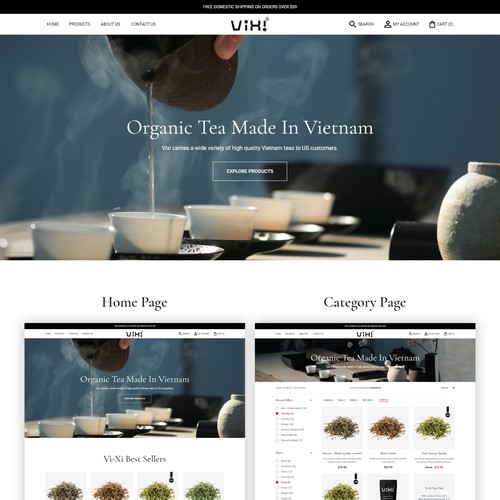 Minimal Webshop Design For A Tea Company