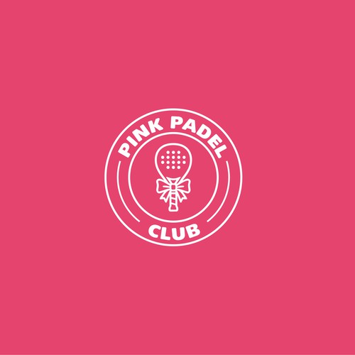 Pink Padel Club — Feminine Lifestyle Sports Logo