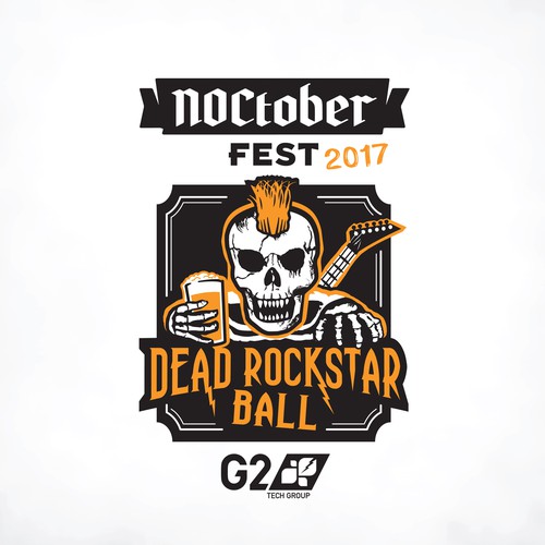 Design for the Noctober Fest 2017 Dead Rockstar Ball