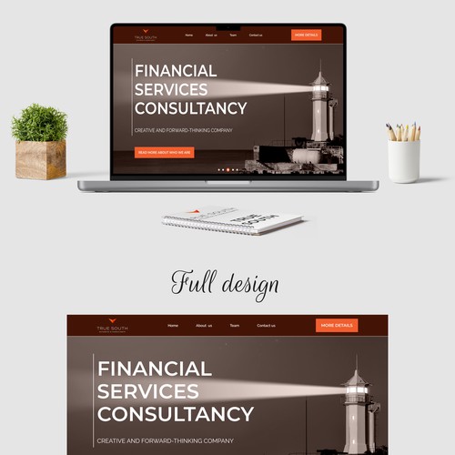 Modern, clean website for a financial services consultancy