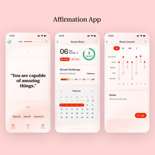 Concept for Affirmation App