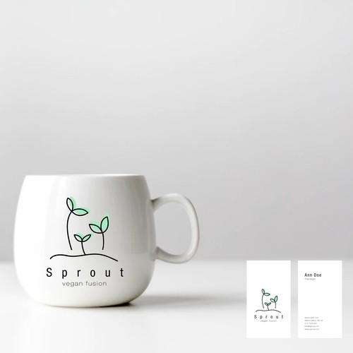 Logo design for Sprout Vegan Coffee