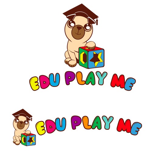 Create a playful toy/game store logo for Edu Play Me
