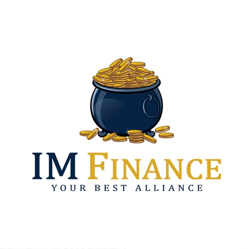 Full gold coins of pot Logo for IM Finance