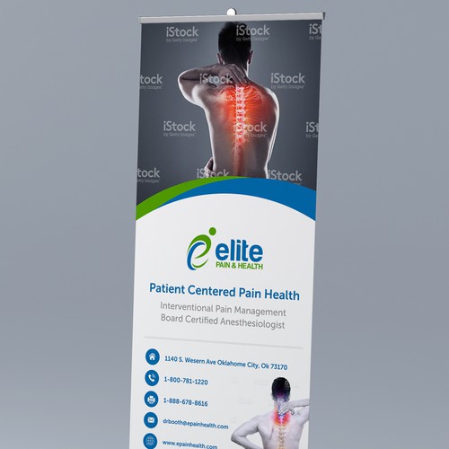 Modern neck & back pain banner layout