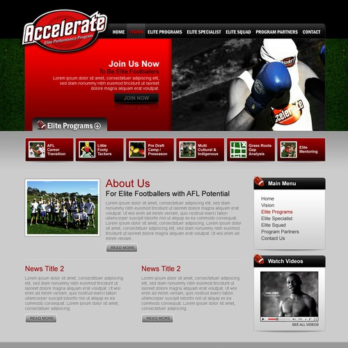 Web Design for Accelerate