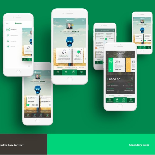 contest won, a design for banking app