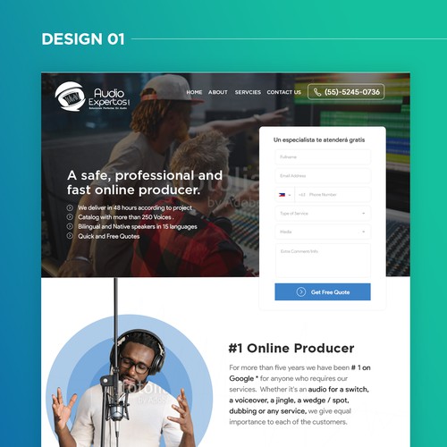 Audio Company - Landing Page