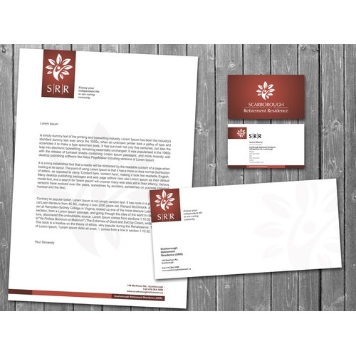 stationery for Scarborough Retirement Residence (SRR)