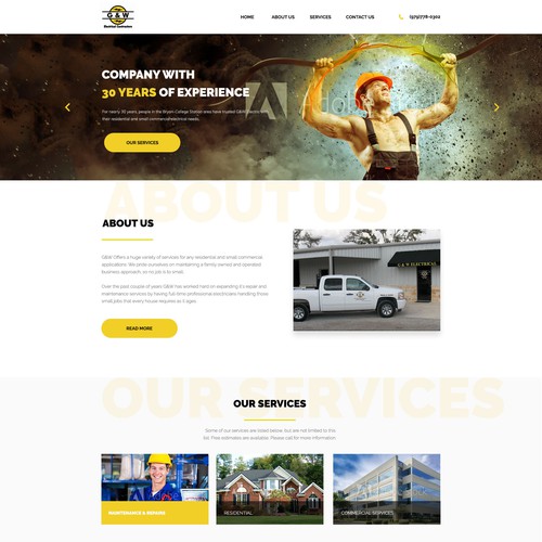 Webdesign for GW Electric company