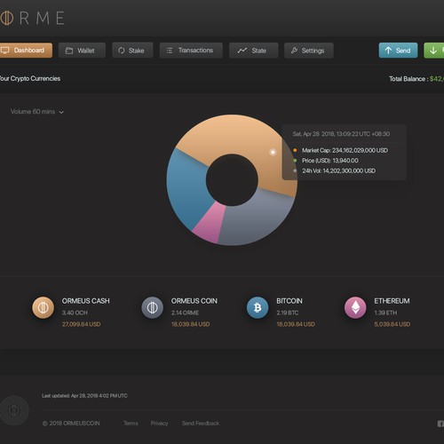 Ormeuscoin Cryptocurrency Web-App Design