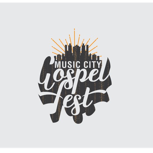 A vintage style of a gospel music fest.