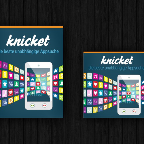 Erstellt ein Bannerset für die unabhängige App-Suche Knicket (de.knicket.com)