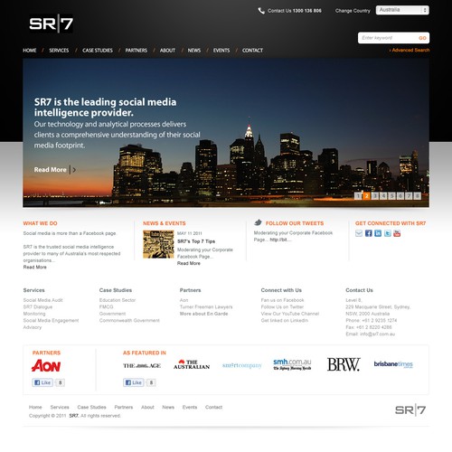 Create the next website design for SR7 