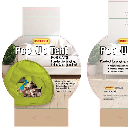 RUFFIN'IT Pop-Up Tent for cats
