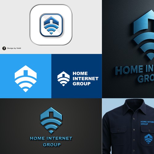 Home Internet Group – Modern Connectivity Logo Design