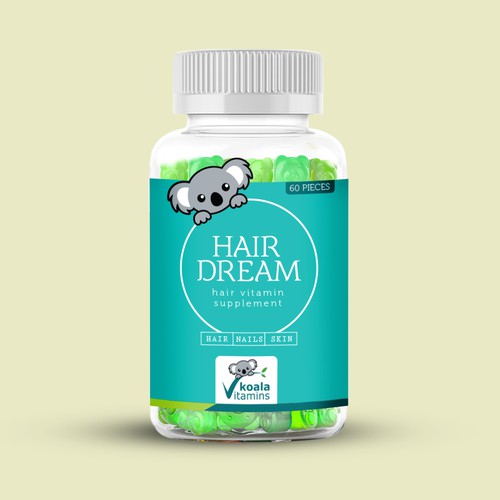 Vitamin Tablet Bottle label Design