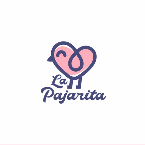 Logo for a pastry shop inspired by pretzel and heart shapes