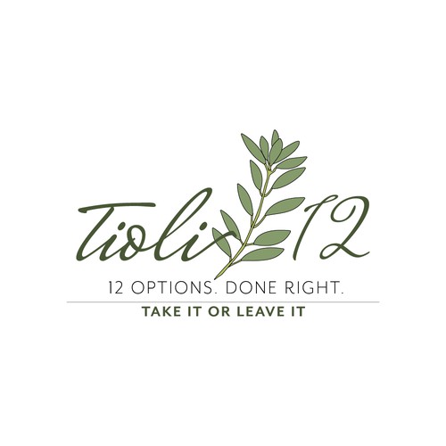 An organic and feminine logo design for a causal restaurant. 