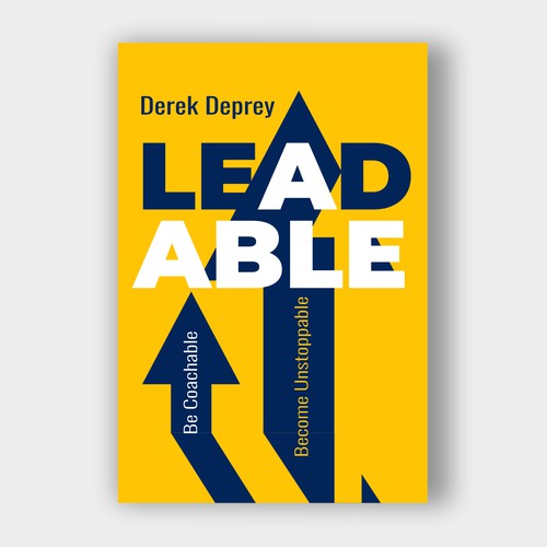 Modern Leadership Book Cover Design — Leadable: Be Coachable. Become Unstoppable