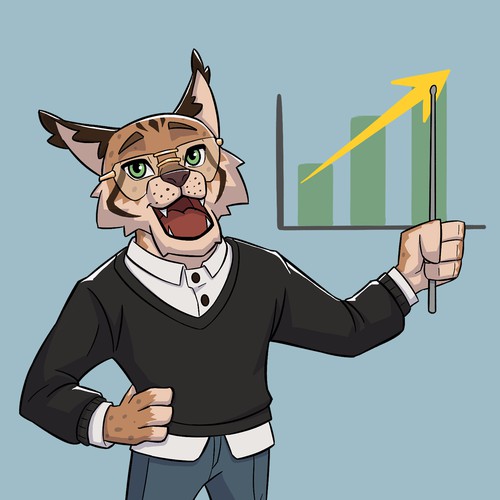 Lynx themed Finance Mascot