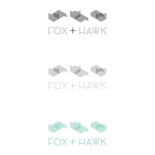Sleek branding for Fox & Hawk, a workspace design firm